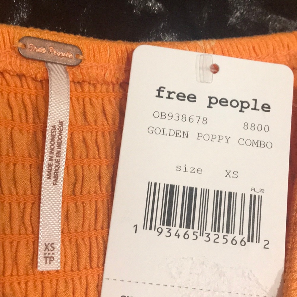 Free People Lana Orange Tunic. XS, M - Picture 5 of 8